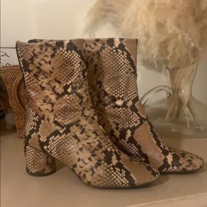 Snake Printed Zara Boots